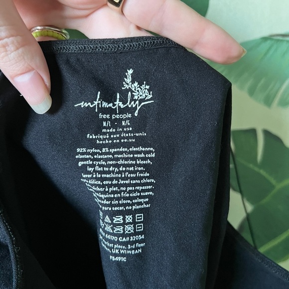 Intimately Free People Black Brami Cami Tank Top M/L - Picture 3 of 3